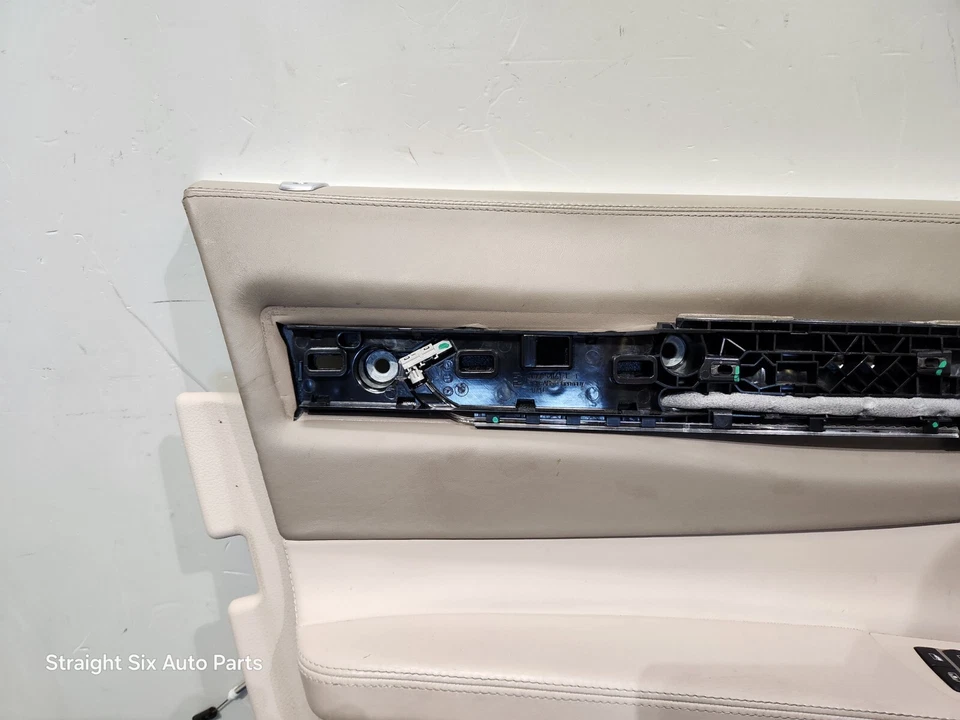 ✅10-15 OEM BMW F01 F02 740 750 Front Driver Door Card Panel Nappa Leather Oyster - Image 4 of 4