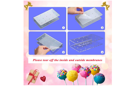 Cake Pop Sticks Wrappers Kit Display Stand Lollipop Holder Wedding Birthday 2 Pc - Picture 2 of 8