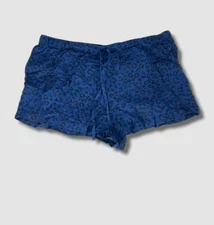 $21 Jenni's Intimates Women's Blue Cheetah Print Sleep Shorts Size L
