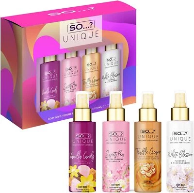 ‎SO…? So…? Unique Mini Mist Womens Gift Set with Vanilla Candy, Sweet Pea, Truffle
