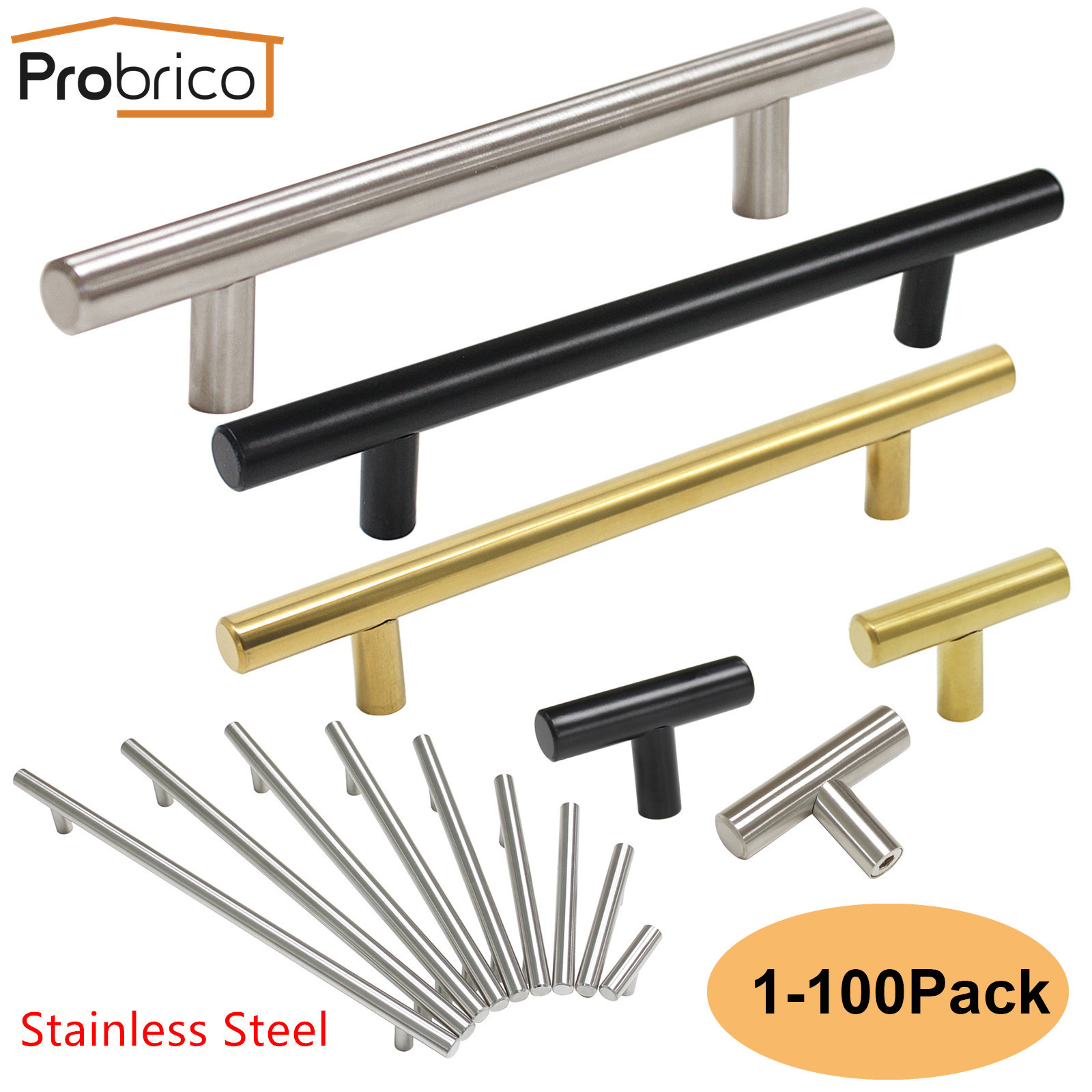 5-Pack Brushed Nickel Cabinet Pulls - 5 Inch Center, Heavy-Duty Drawer Handles For Kitchen & Bathroom - View #8
