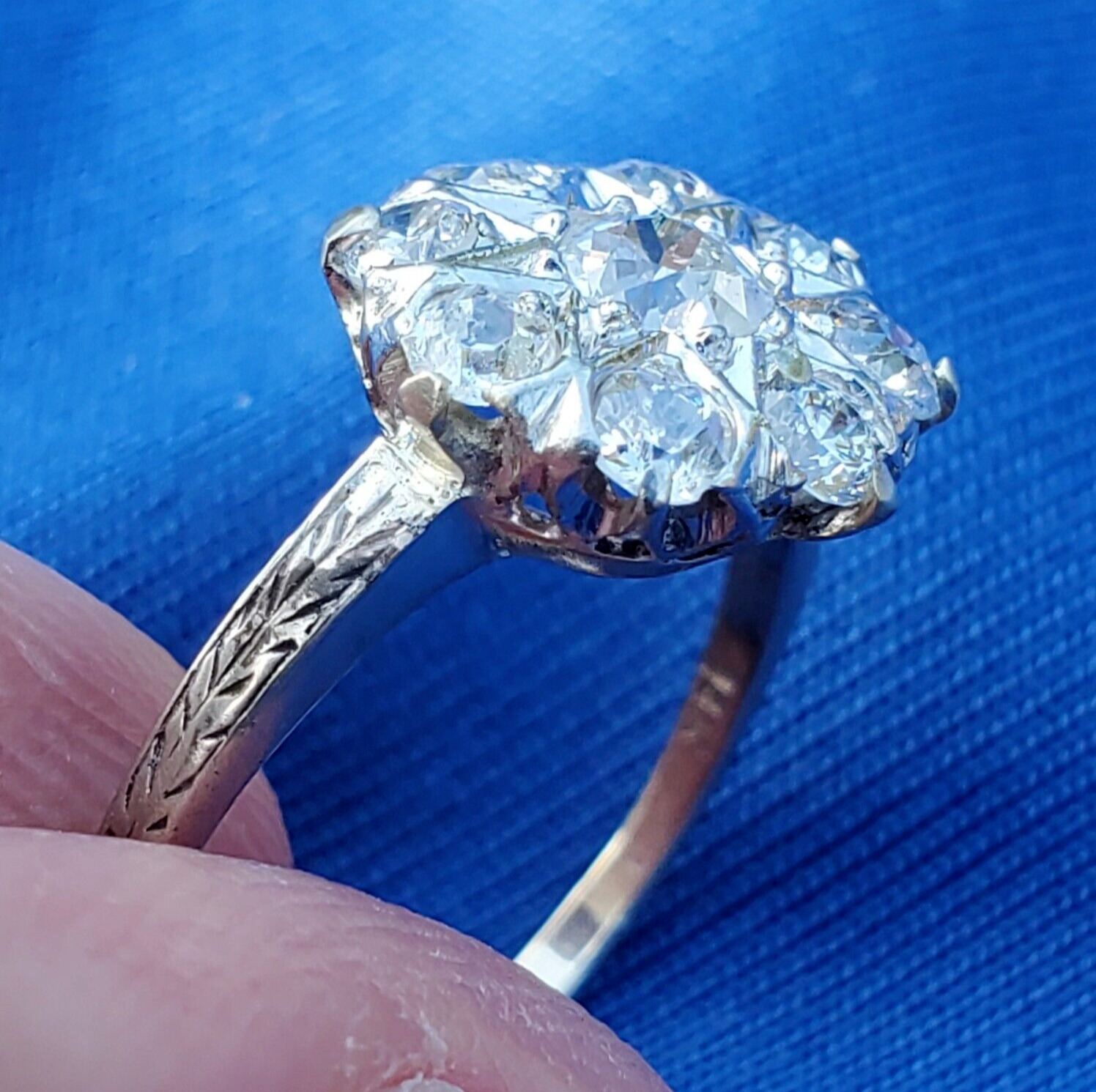 Earth mined European Diamond Antique Engagement R… - image 4