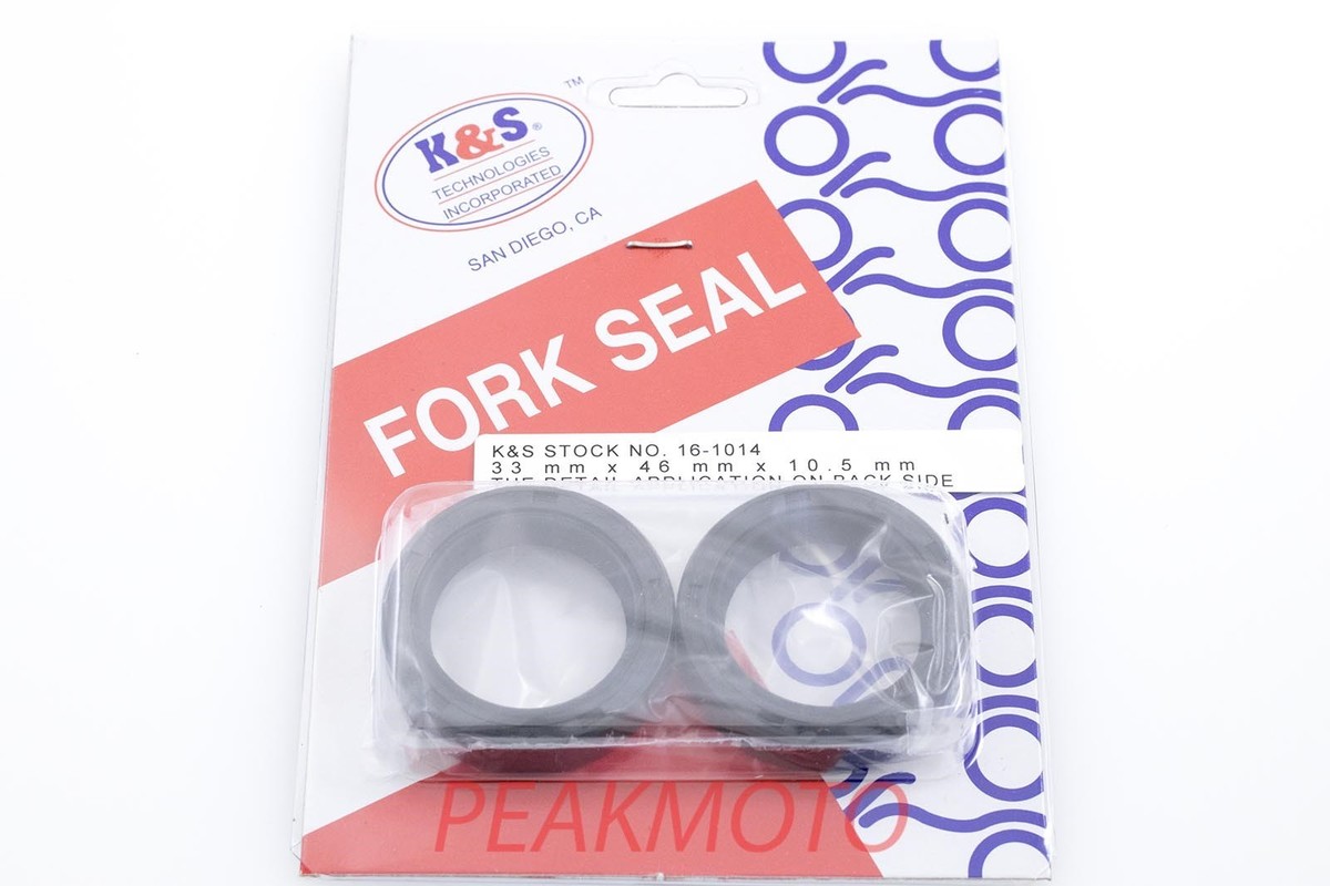 K&S Technologies 16-1014 Fork Oil Seal 33mm x 46mm x 10.5mm PAIR