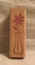 Image Tree IT12A Bud Vase Bloom Rubber Stamp Wood