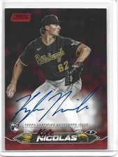 2024 Topps Stadium Club Kyle Nicolas #SCBA-KNI Red Foil On Card Auto #/50