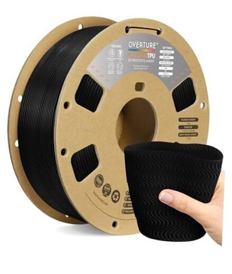  TPU High Speed Filament 1.75mm Flexible 95A TPU Roll, 3D Printer Hs Tpu Black