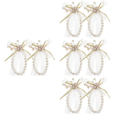  4 PCS Blumendekor Am Handgelenk Braut Kleid Perle Brautjungfer