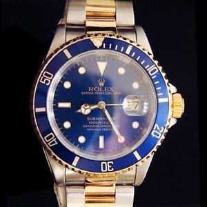 Steel Watch Blue Dial Bezel 16613 