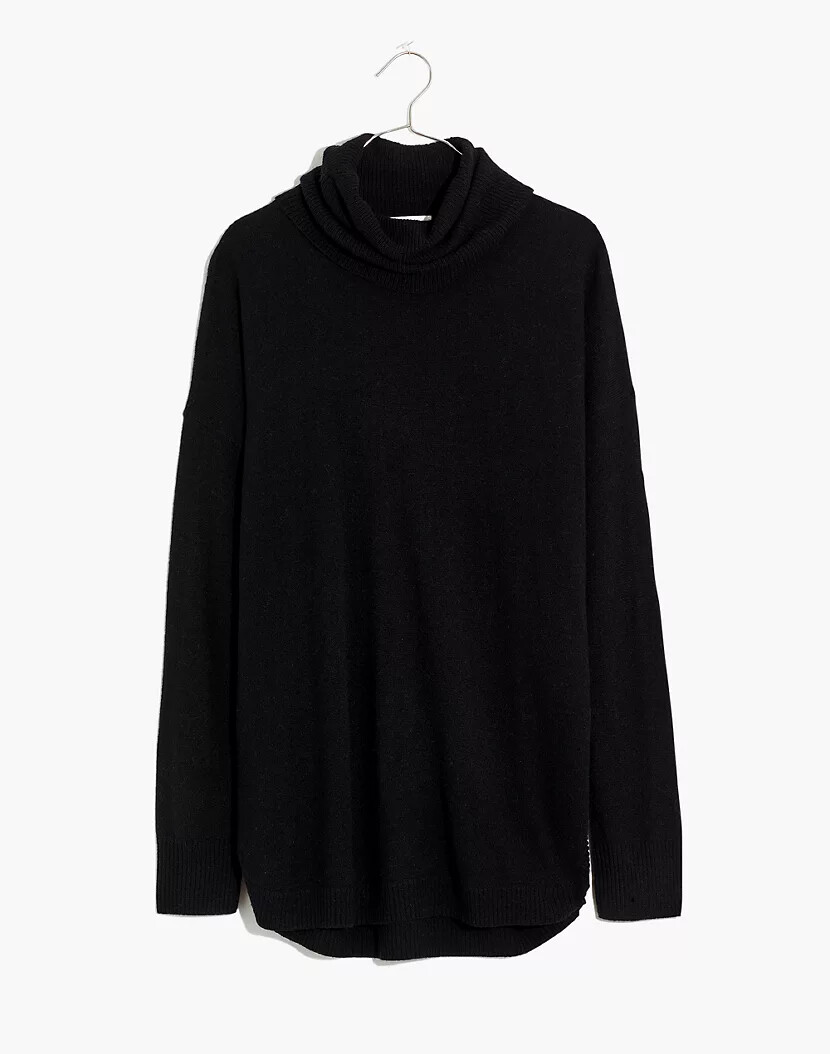 Madewell Women's Crestland Side-Button Turtleneck Tunic Small