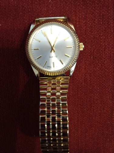 Taille Uhr Advance Quarz Edelstahl goldfarben Japan Uhrwerk 7" funktioniert - Bild 11 von 11