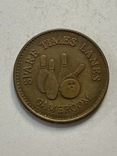 Spare Times Lanes Gameroom, 25¢ Play Value, Arcade Token, TC-638777