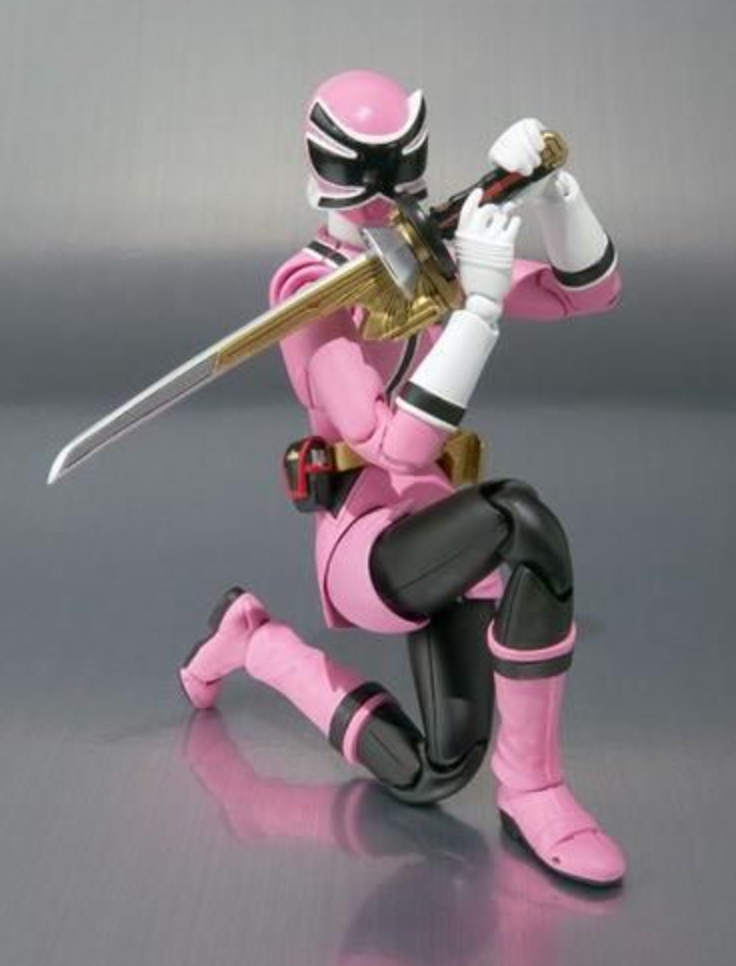 S.H.Figuarts Samurai Sentai Shinkenger Shinken Pink PVC Figure P