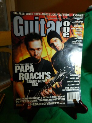 GUITAR ONE MAGAZINE MORE ROCK LESS RAP PAPA ROACH THE ROLLING STONES IRON MAIDEN