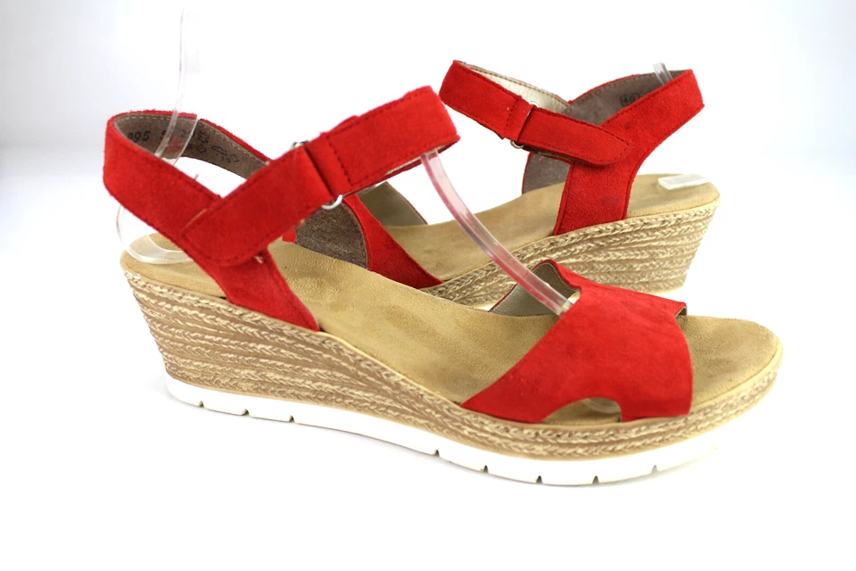 Rieker Gr.40 Damen Comfort Sandalen Sandaletten Slipper Sommer Rot  TOP i 150 - Bild 1 von 4