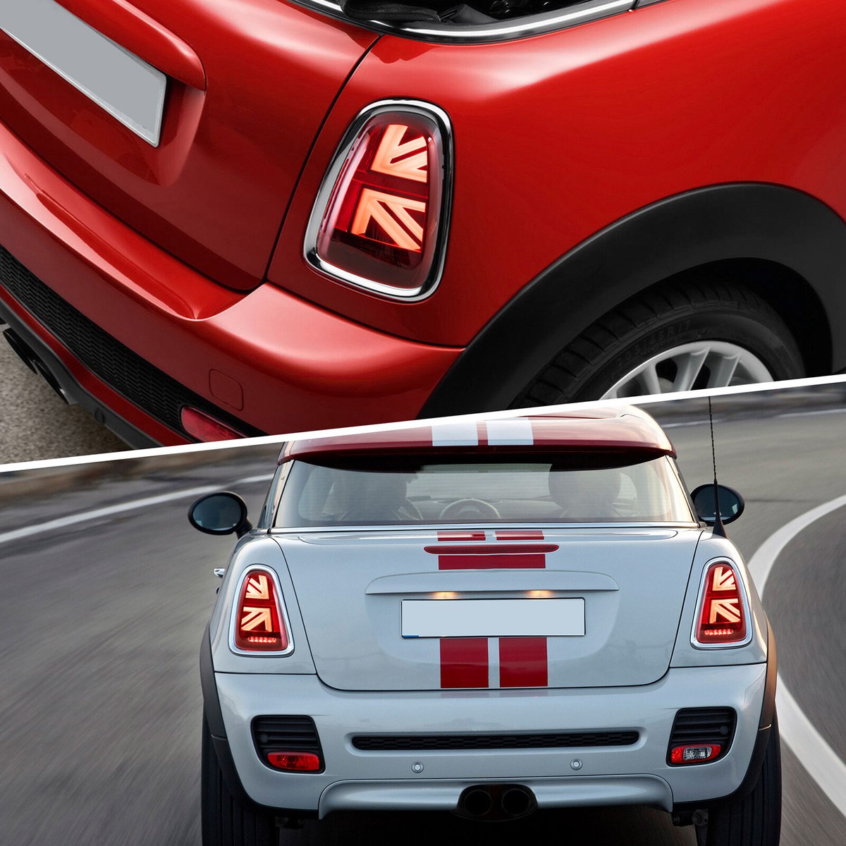 Headlights For Mini Cooper LED Union Jack Tail Lights For Mini Cooper ...