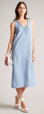 New Ted Baker Laurez Lace Blue Slipdress  295