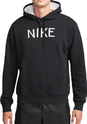 NIKE $65 MEN S PULL OVER HOODIE DQ4020 010 Black Size Medium