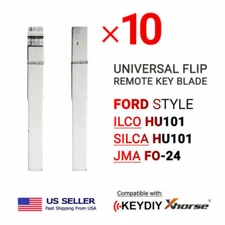 10x New Uncut Universal Flip Remote Key Blade Ford Type HU101 FO-24