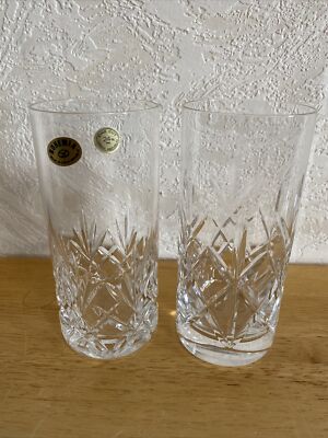 Bohemia fine Cut 24% Czech Republic set of two glasses