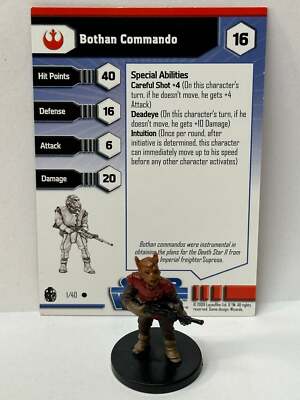 Bothan Commando Star Wars Imperial Entanglements 01/40 Bothan Commando (C) Miniature | eBay