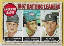 1968 AL Batting Leaders Carl Yastrzemski/Frank Robinson/Al Kaline #2 VG