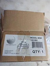 1 Count Trans Globe Outdoor Square Pier Post Adapter - White - 100 WH