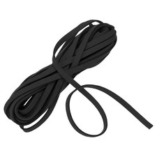 Faux Suede Leather Cord 5mm x 5.5 Yards Flat Leather String for Craft,Black