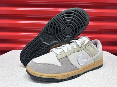 Nike Dunk Low Suede & Canvas Mens Size 11.5 Phantom White Gum