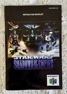 Vintage Star Wars Shadows Of The Empire N64 Nintendo 64 Instruction Manual Only