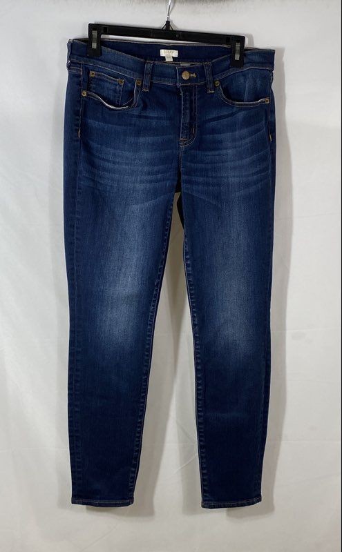 J.Crew Women's Toothpick Stretch Skinny Jeans Dark Wash Blue Size 29x28