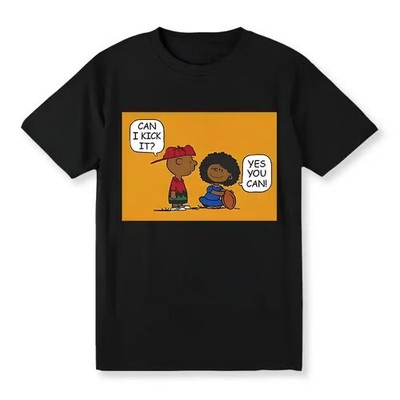 [100% Cotton] Can I Kick It Cartoon T-Shirt Motivational Men'S Tee With Fun Des