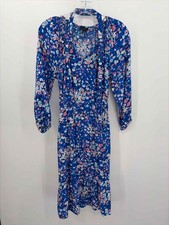 Pre-Owned Talbots Blue Size Medium Knee Length Long Sleeve Dress
