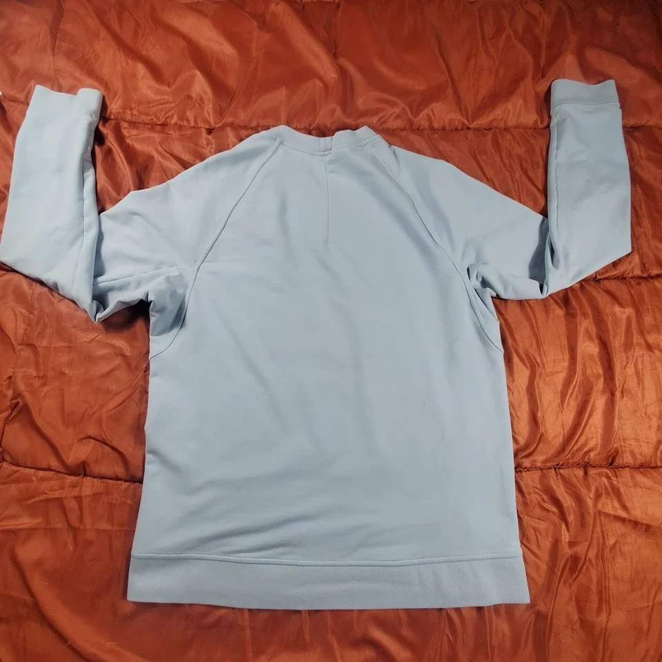 Lululemon мужской средний город пот экипажа толстовка пуловер синий эластичной стороны молнии - Изображение 2 из 4