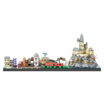 415 Teile Reise nach Hօgwarts Skyline MOC Modular Bausteine Film Diorama