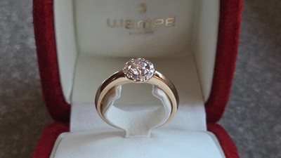 WEMPE by KIM Brillant Ring Krone ca. 0,73 ct 750 Gold Roségold Gr. 57 sehr schön