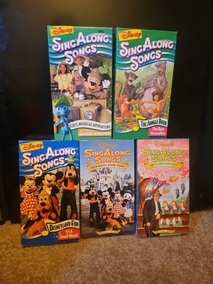 Rare DISNEY Singalongsongs Sing Along Songs Vhs Lot Of 5