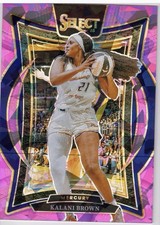 Kalani Brown 2025 Panini WNBA Select Concourse Pink Ice Prizm Mercury