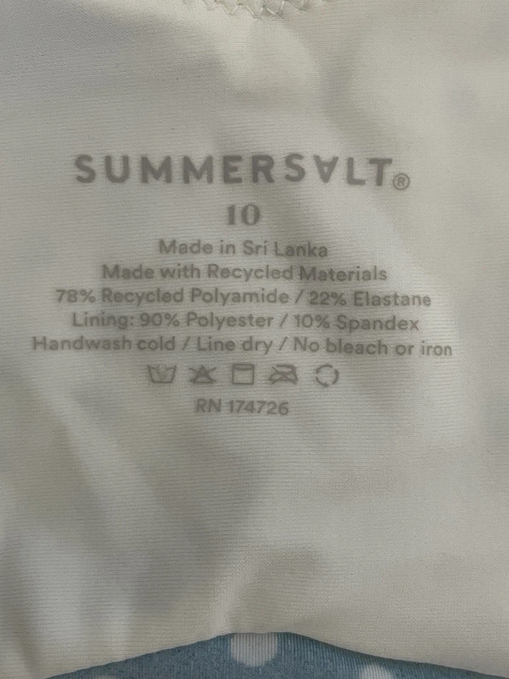 Traje de baño para mujer Summersalt traje de baño con volantes Oasis en el punto algas talla 10 Foto 4 de 4