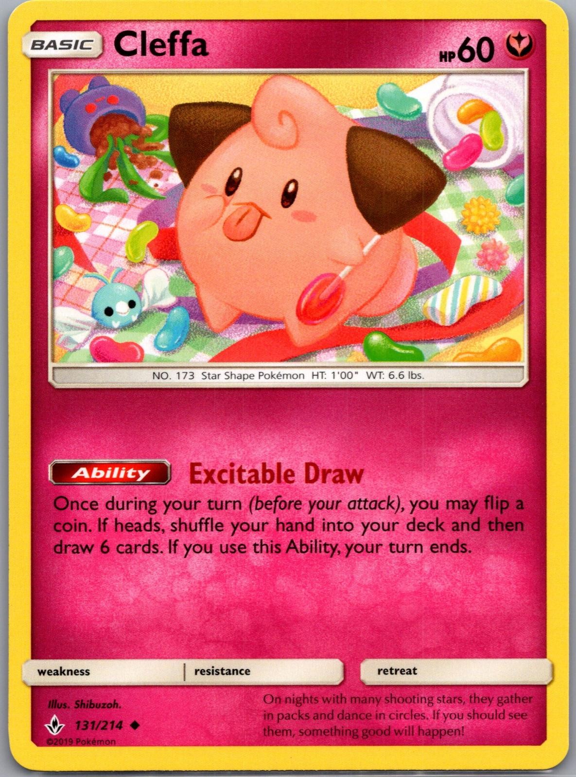Cleffa 131/214 Uncommon Unbroken Bonds Pokemon Near Mint