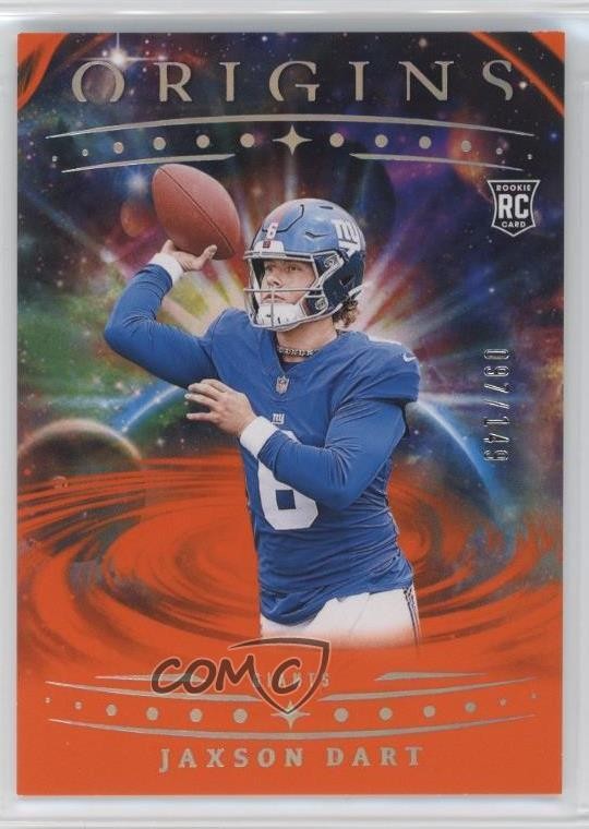 2025 Panini Origins Rookies Orange 97/149 Jaxson Dart #145 09jb