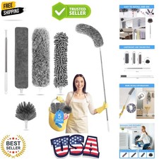 Bendable Microfiber Duster Set with 100'' for Home  Car Cleaning