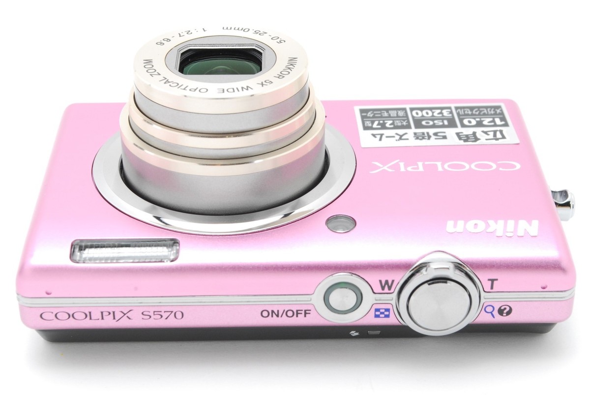 NEAR MINT] Nikon COOLPIX S570 12.0MP Pink Compact Digital Camera