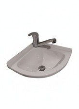 Corner Plastic Sink + Tap ? Ideal for Campers, Sheds, Horseboxes, 295 L x 150 D