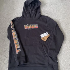 Vans Digi Flame Logo Pullover Black Hoodie Youth Size Medium New W Tags