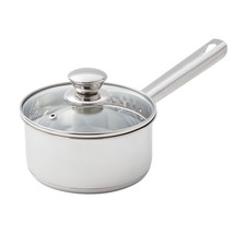 Mainstays 1 qt Oven Safe Stainless Steel Saucepan with Straining Lid