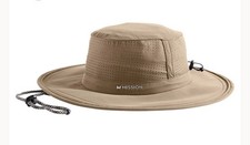 NWT Mission Cooling Boonie Hat One-Size Khaki UPF 50 Mesh Perforated Breathable