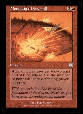 Mercadia's Downfall LP Light Play Mercadian Masques MTG [11079]