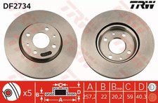 Set freni a disco TRW DF2734 FIAT PANDA 1.2