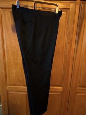 Stefano Ricci Black Wool Tuxedo Pants Mens 50 Italy Satin Side Stripe Formal