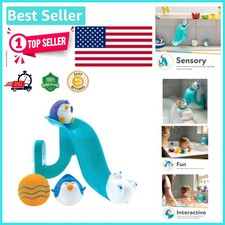 Exciting Penguin Slide Bath Set: Vivid Characters  Squirters for Learning Fun